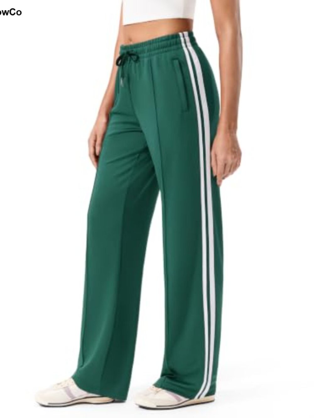 Women's Track Pants 4-Way Stretch Straight Leg Drawstring Zipper Pockets